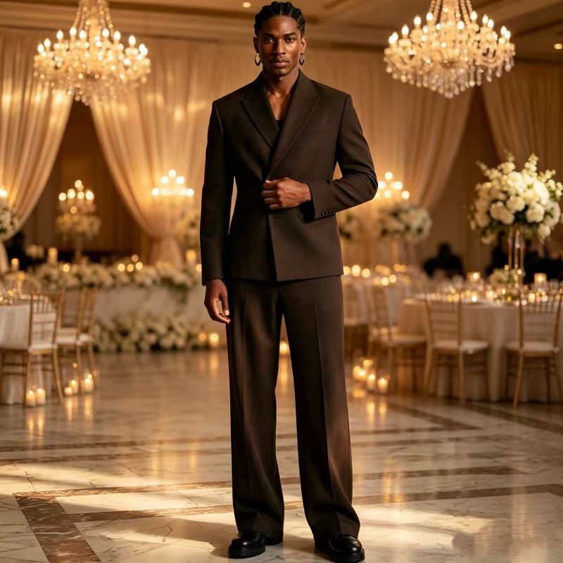 Men'S Relaxed Formal Wear - Relaxed Slim Double Breasted Wedding Suits