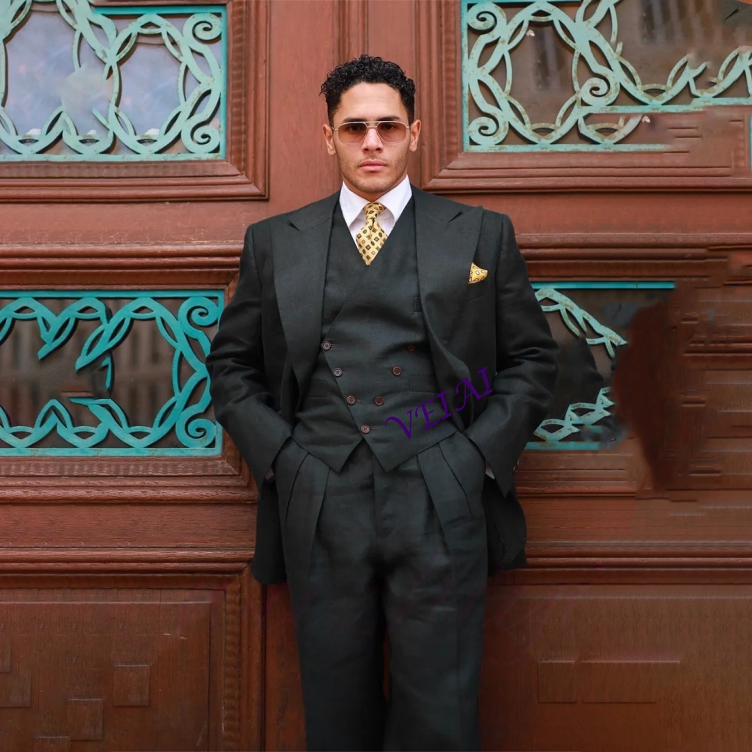 Customized Black Slim Fit 3 Pi - Men'S Formal Wear Waistcoat ulasan dan harga