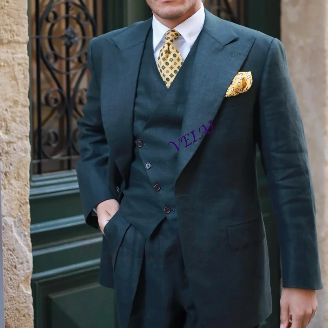 Customized Black Slim Fit 3 Pi - Men'S Formal Wear Waistcoat ulasan dan harga