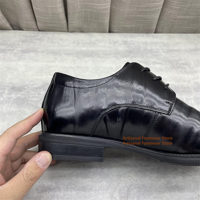 Men's Black Leather Oxford Sho - Men'S Formal Office Wear Shoes ulasan dan harga