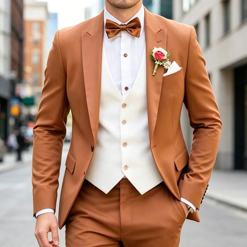 New Classic 3 Piece Men's Suit - Men'S Formal Wear Waistcoat ulasan dan harga