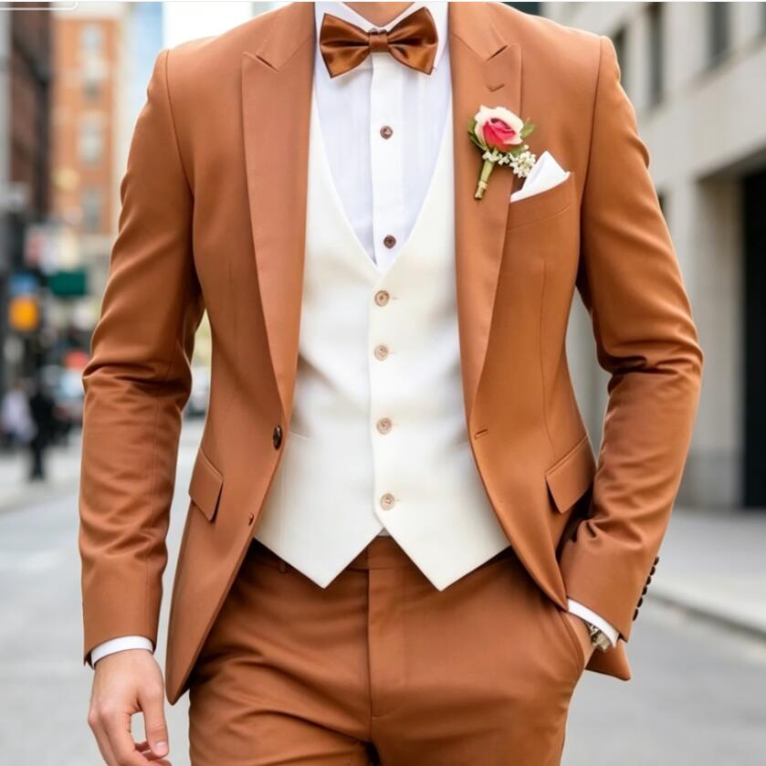 New Classic 3 Piece Men's Suit - Men'S Formal Wear Waistcoat ulasan dan harga