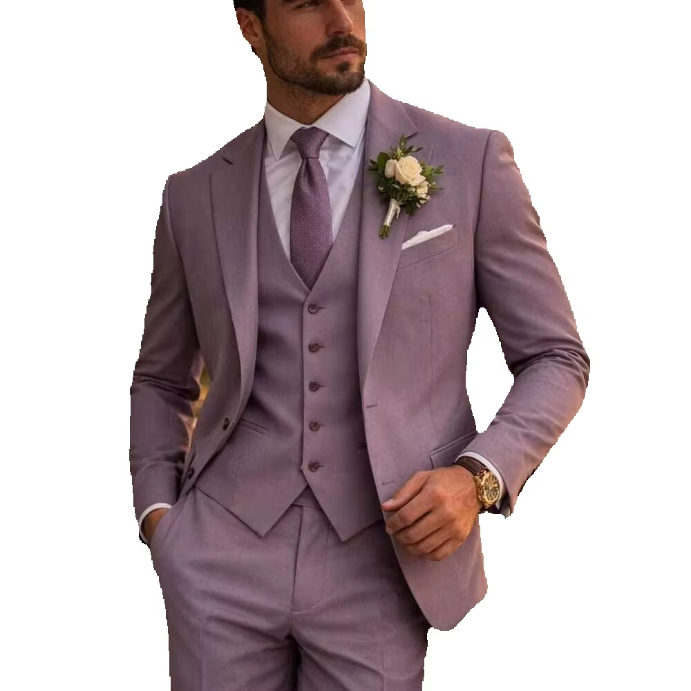 Lavender 3 Piece Men's Suit Li - Men'S Formal Wear Waistcoat ulasan dan harga