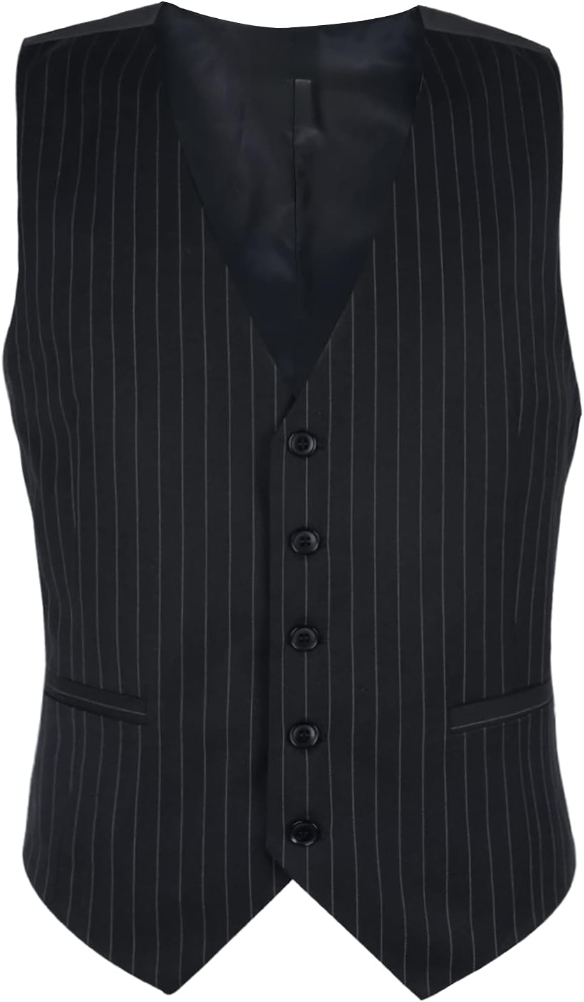 Mens Pinstripe Business Suit V - Men'S Formal Wear Waistcoat ulasan dan harga