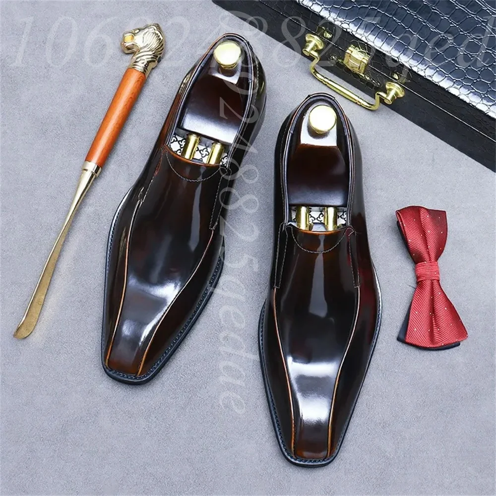 Men's Handmade Vintage Lace-Up - Men'S Formal Office Wear Shoes ulasan dan harga