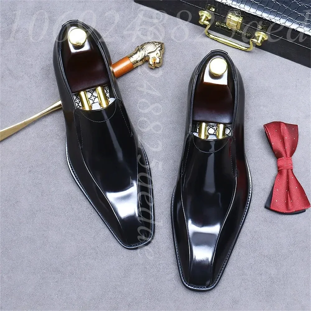 Men's Handmade Vintage Lace-Up - Men'S Formal Office Wear Shoes ulasan dan harga