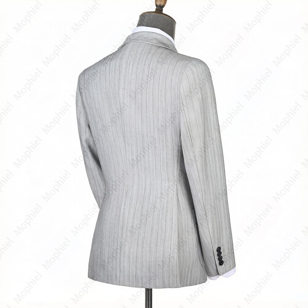 Mophiel Light Grey Men Suits S - Men Formal Wear Wedding ulasan dan harga