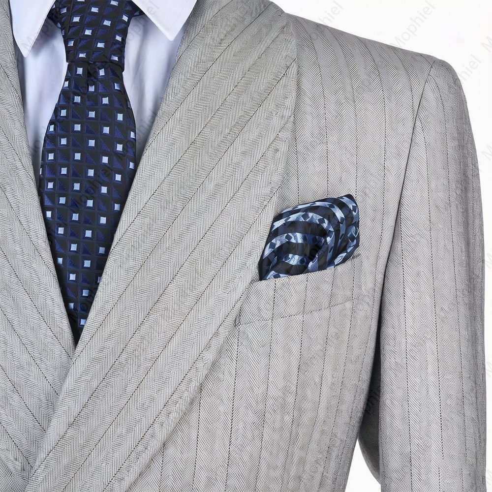 Mophiel Light Grey Men Suits S - Men Formal Wear Wedding ulasan dan harga