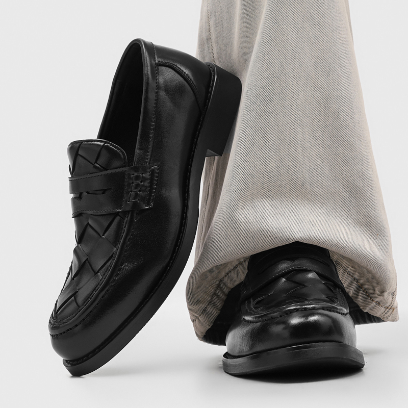 Men handmade woven penny loafe - Men'S Formal Office Wear Shoes ulasan dan harga