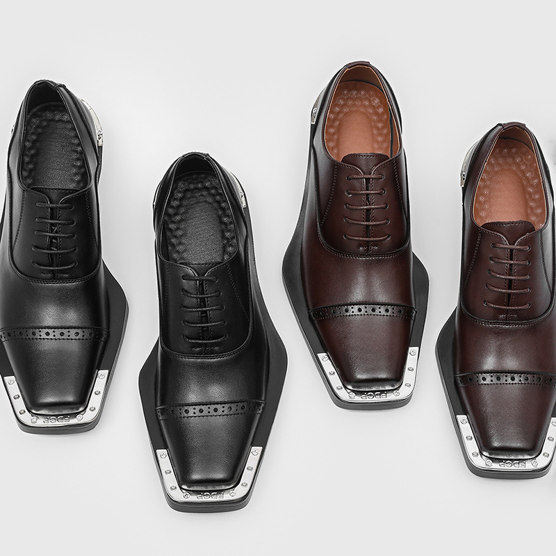 Men's leather shoes - British  - Men Formal Wear Look ulasan dan harga