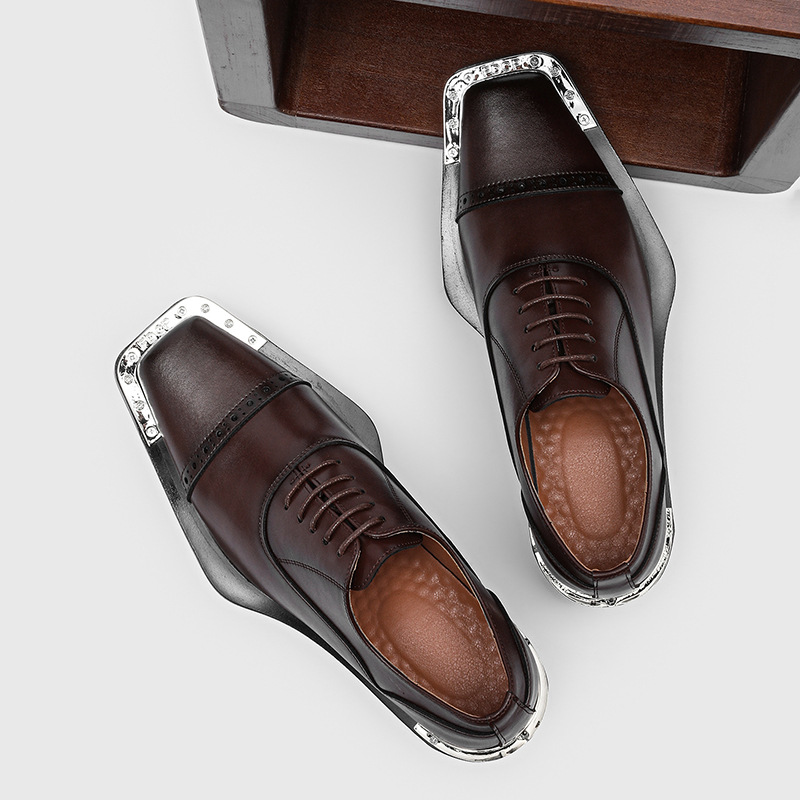 Men's leather shoes - British  - Men Formal Wear Look ulasan dan harga