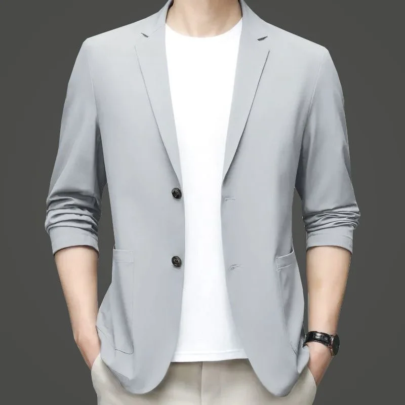 New Summer Men Thin Blazers Bu - Men Formal Wear With Coat ulasan dan harga