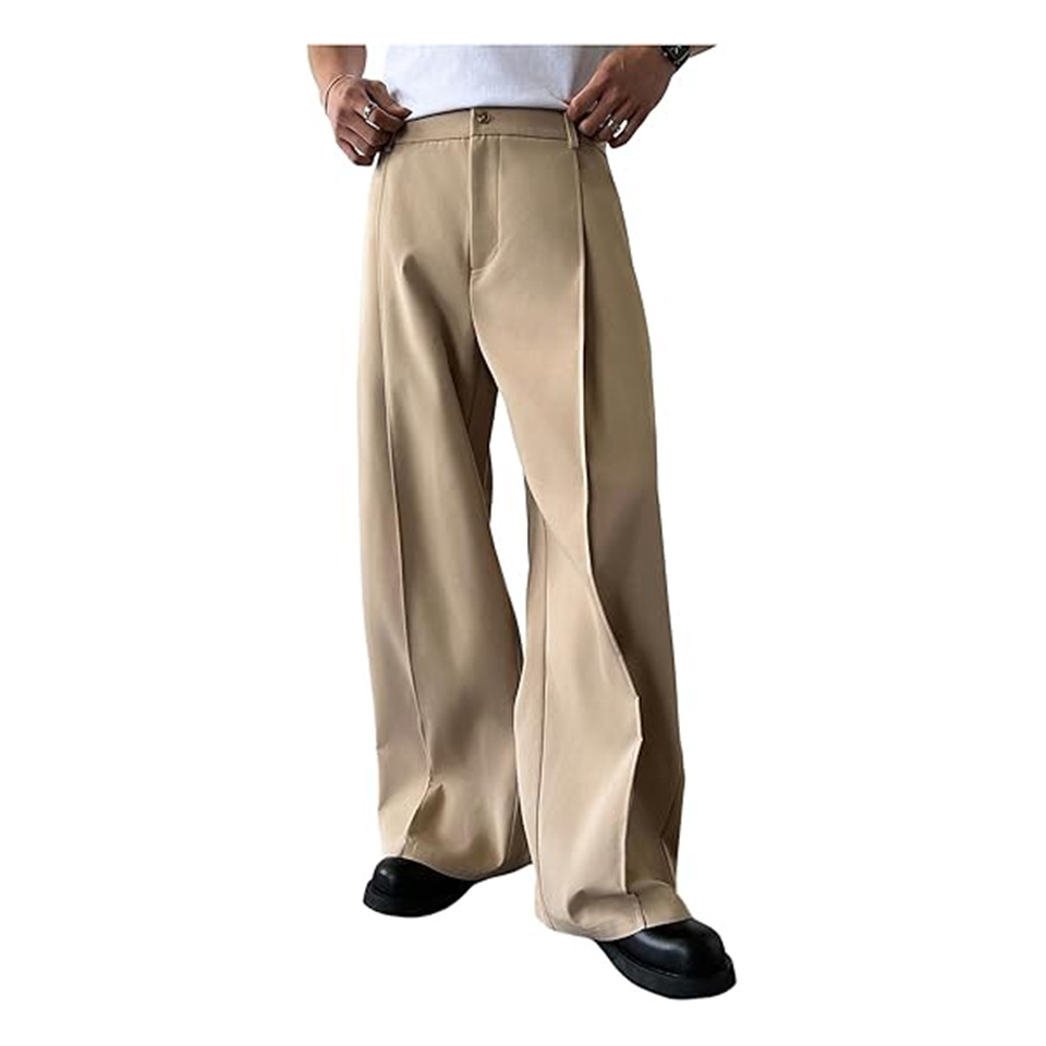 Men's Solid Color Straight Leg - Young Men Formal Wear ulasan dan harga
