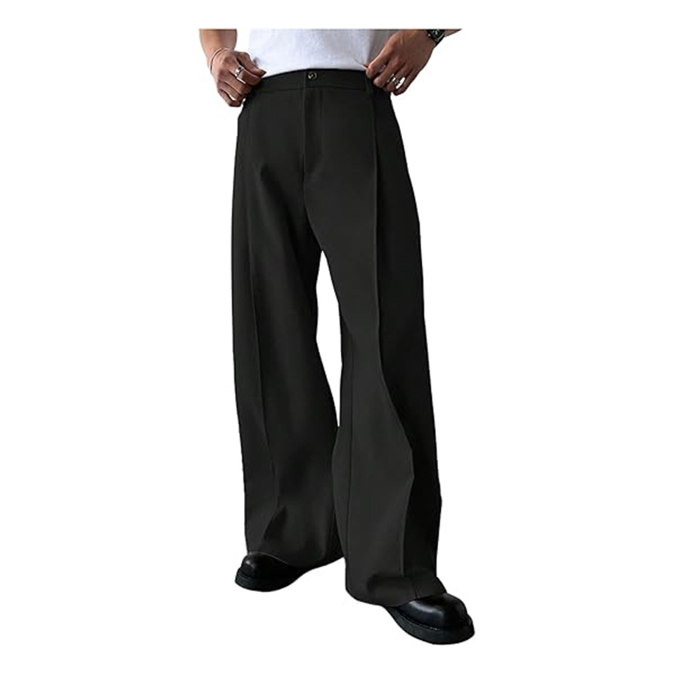 Men's Solid Color Straight Leg - Young Men Formal Wear ulasan dan harga