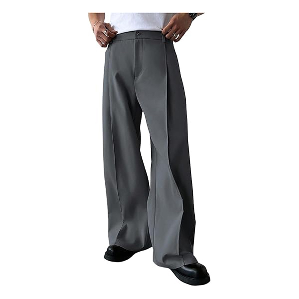 Men's Solid Color Straight Leg - Young Men Formal Wear ulasan dan harga