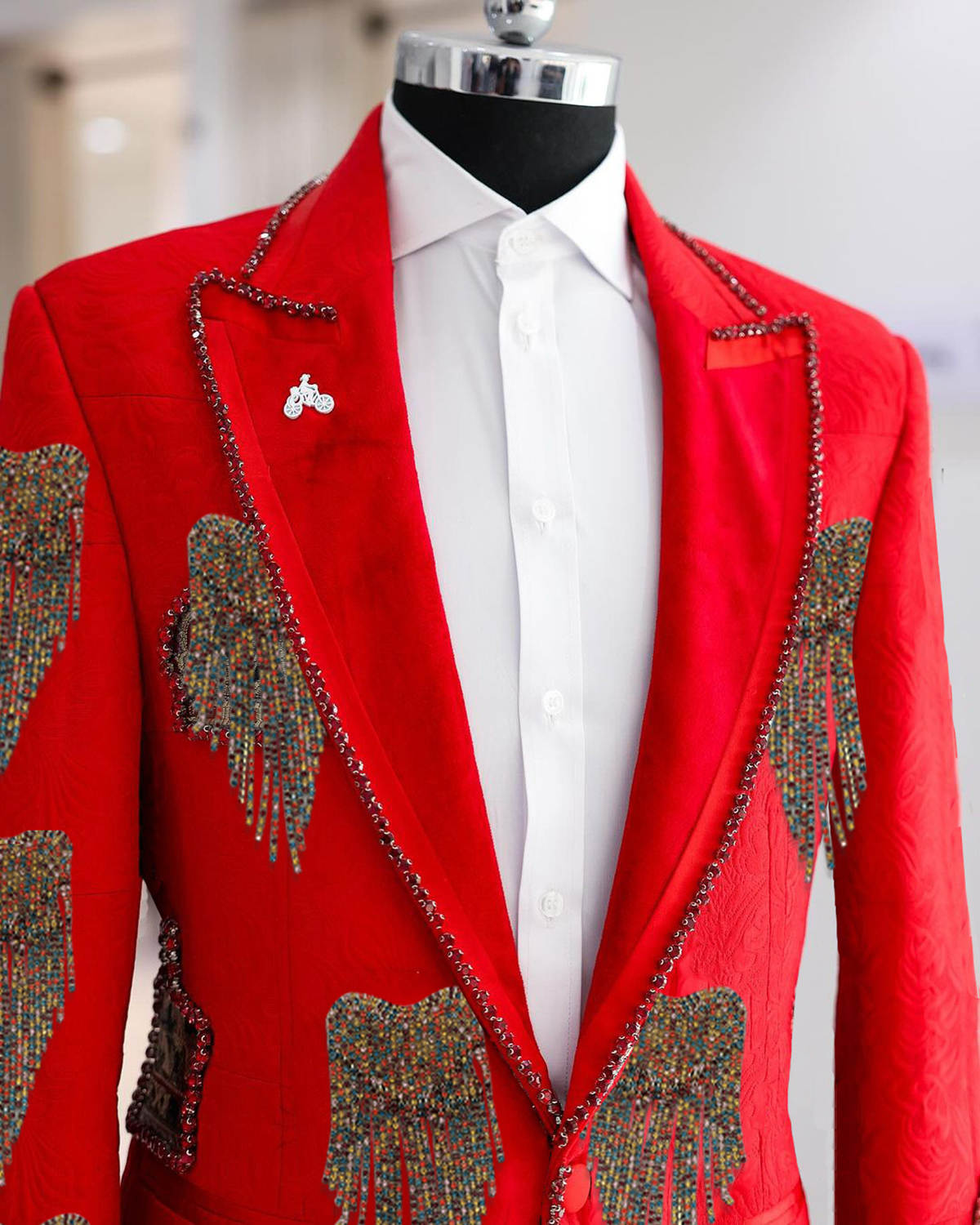 Fashion Wedding Men Suit Cryst - Men Formal Wear With Coat ulasan dan harga
