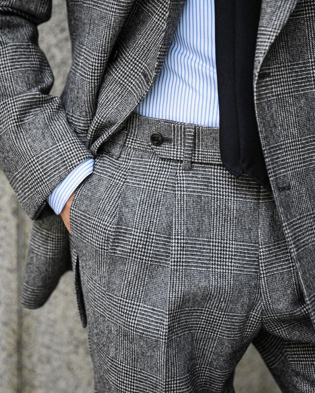 Business Plaid Men Suit 2 Piec - Men Formal Wear Wedding ulasan dan harga
