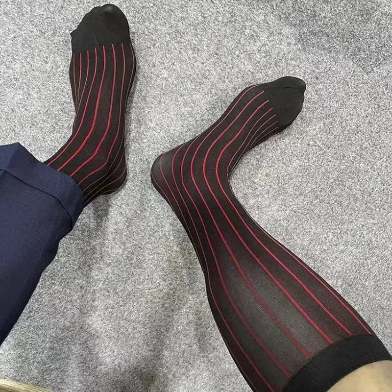 Men Striped Socks Man Ultra Th - Young Men Formal Wear ulasan dan harga