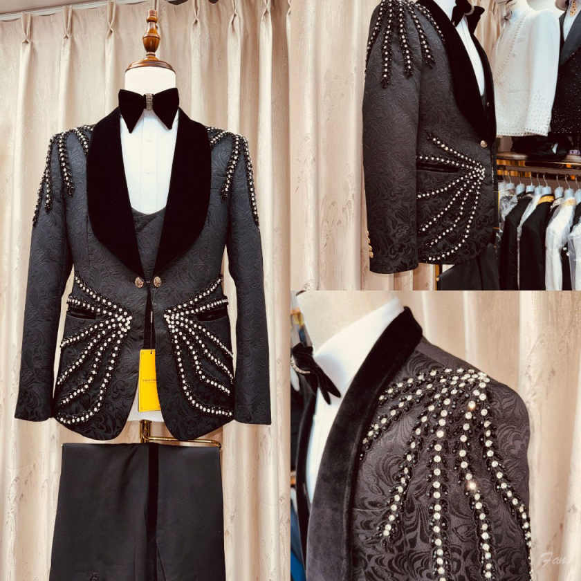 Gorgeous Crystal Tassel Men Su - Men'S Formal Wear Waistcoat ulasan dan harga