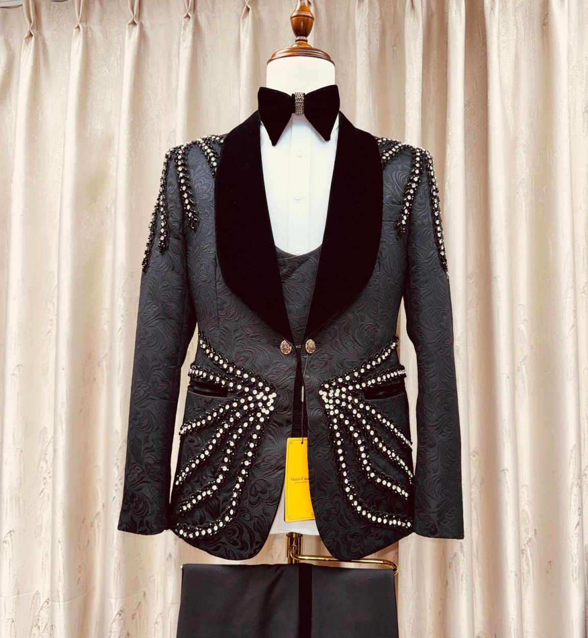 Gorgeous Crystal Tassel Men Su - Men'S Formal Wear Waistcoat ulasan dan harga