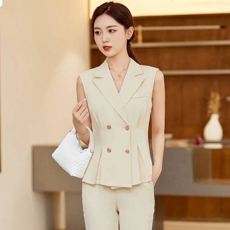 Women Elegant Pantsuits with 2 - Men'S Formal Wear Waistcoat ulasan dan harga