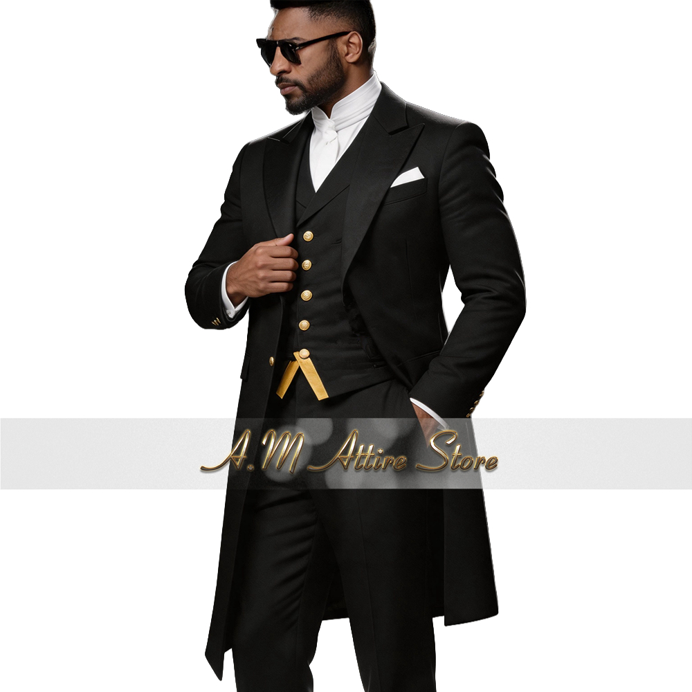 Wedding Suit for Men Blue 3-Pi - Men Formal Wear Wedding ulasan dan harga