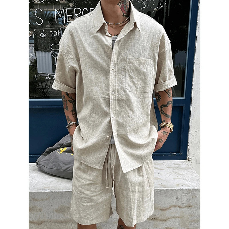 Linen Casual Suit Men's Summer - Men'S Relaxed Formal Wear ulasan dan harga