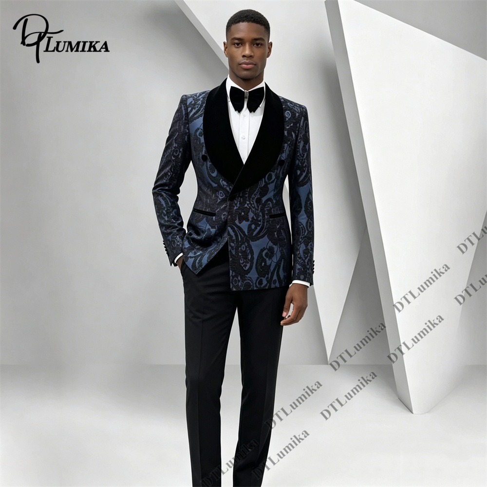 Two Pieces Paisley Jacquard Tu - Men Formal Wear Office ulasan dan harga
