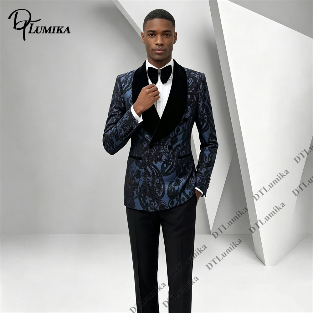 Two Pieces Paisley Jacquard Tu - Men Formal Wear Office ulasan dan harga