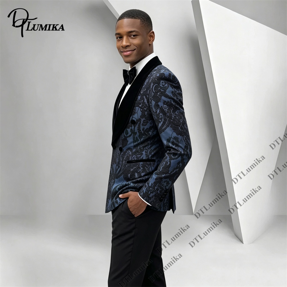 Two Pieces Paisley Jacquard Tu - Men Formal Wear Office ulasan dan harga
